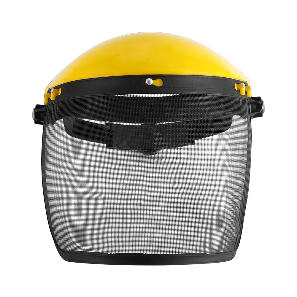 Safety Helmet Hat with Full Face Mesh Visor for Logging Brushcutter Forestry Protection