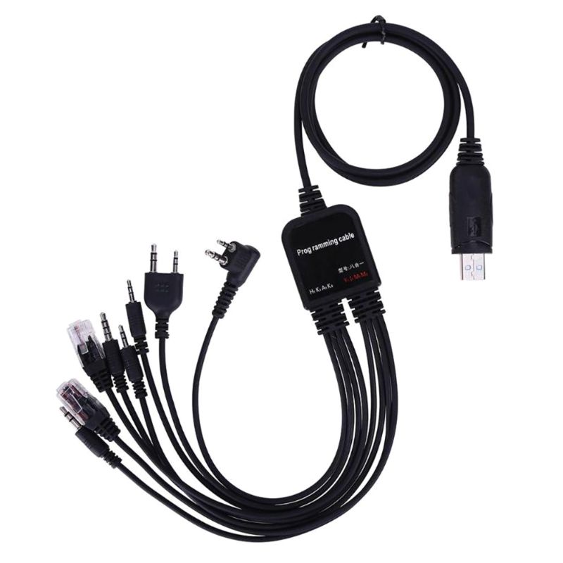 8 in 1 USB Programming Cable for baofeng for Motorola TYT QYT multiple Radios 1.3m/4.26 ft