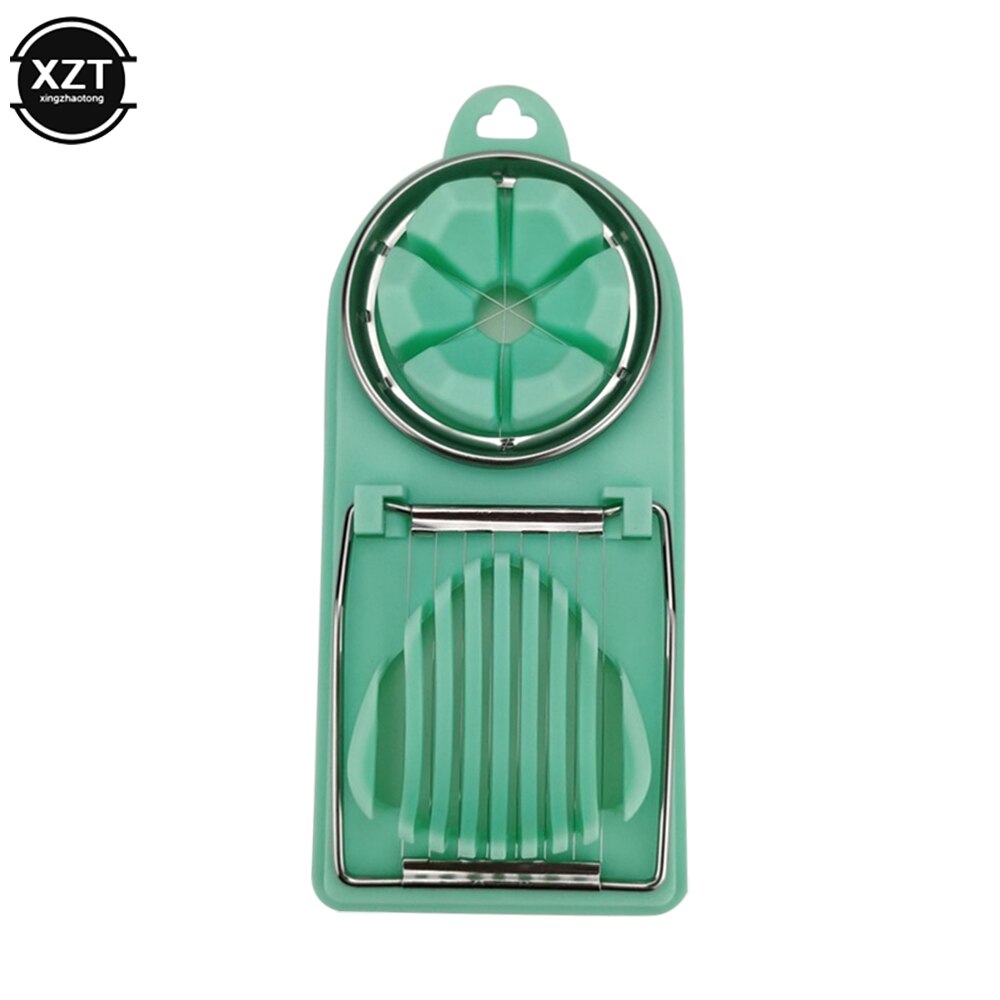 2 In1 Stainless Steel Egg Cutting Egg Cutter Egg Slicer Sectioner Cutter Mold Flower-Shape Luncheon Meat Cutter Kitchen Gadgets