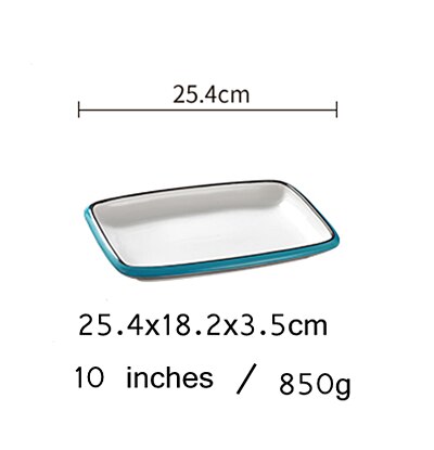 Twórczy ceramiczny nieregularny płytki talerz makaron talerz zupy ciemny suma talerzyk deserowy moda chińskie jedzenie restauracja zastawa stołowa: 10cale