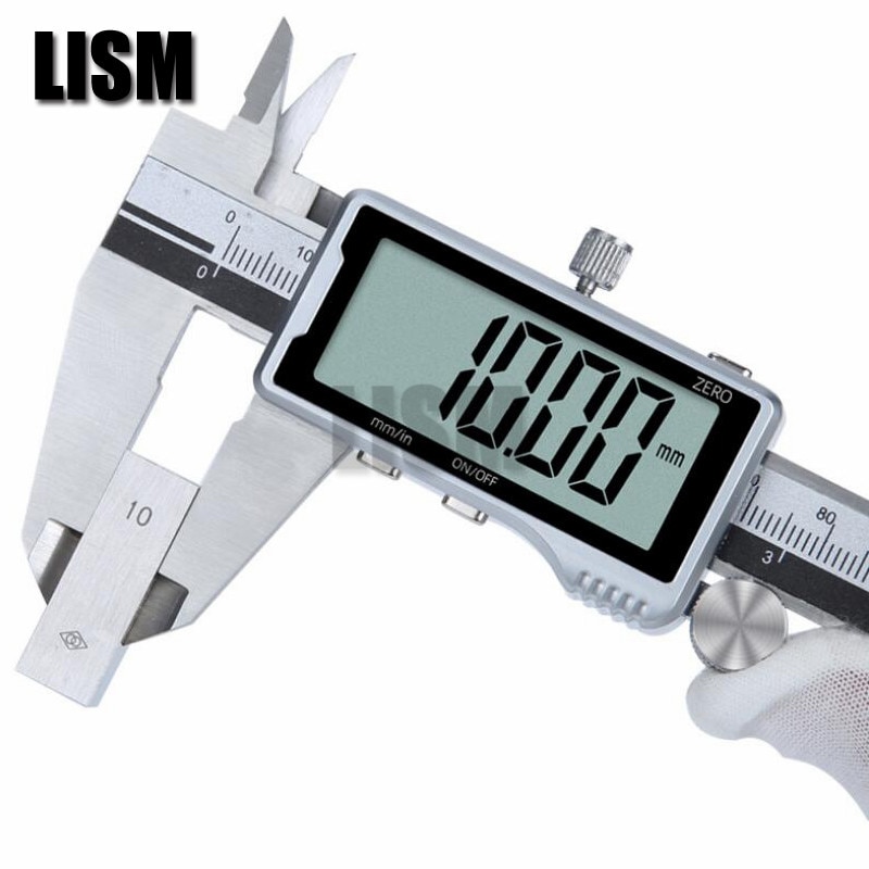 Electronic Digital Caliper HD Full Screen Full Metal 0-150/200/300mm Stainless Steel Vernier Caliper precise measurement tool