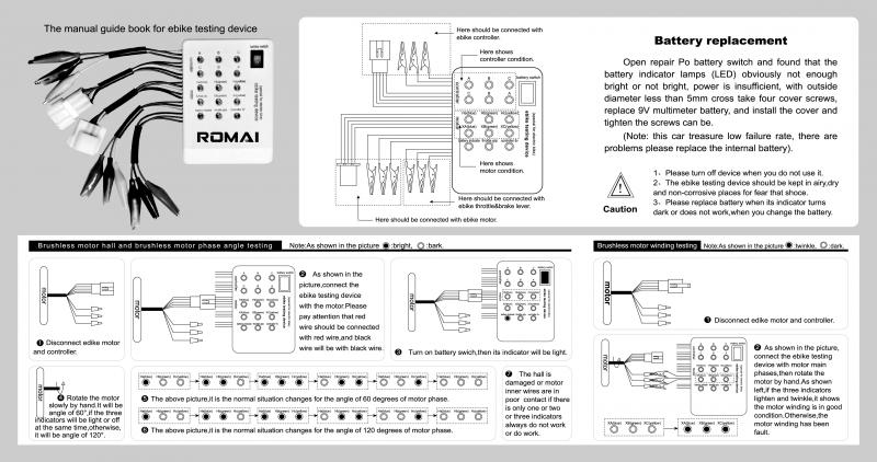 Tester 24 36 48 60 72V E-bike Tester Quick Scooter With Indicator Device Controller Brushless Motor Battery Powered Riding