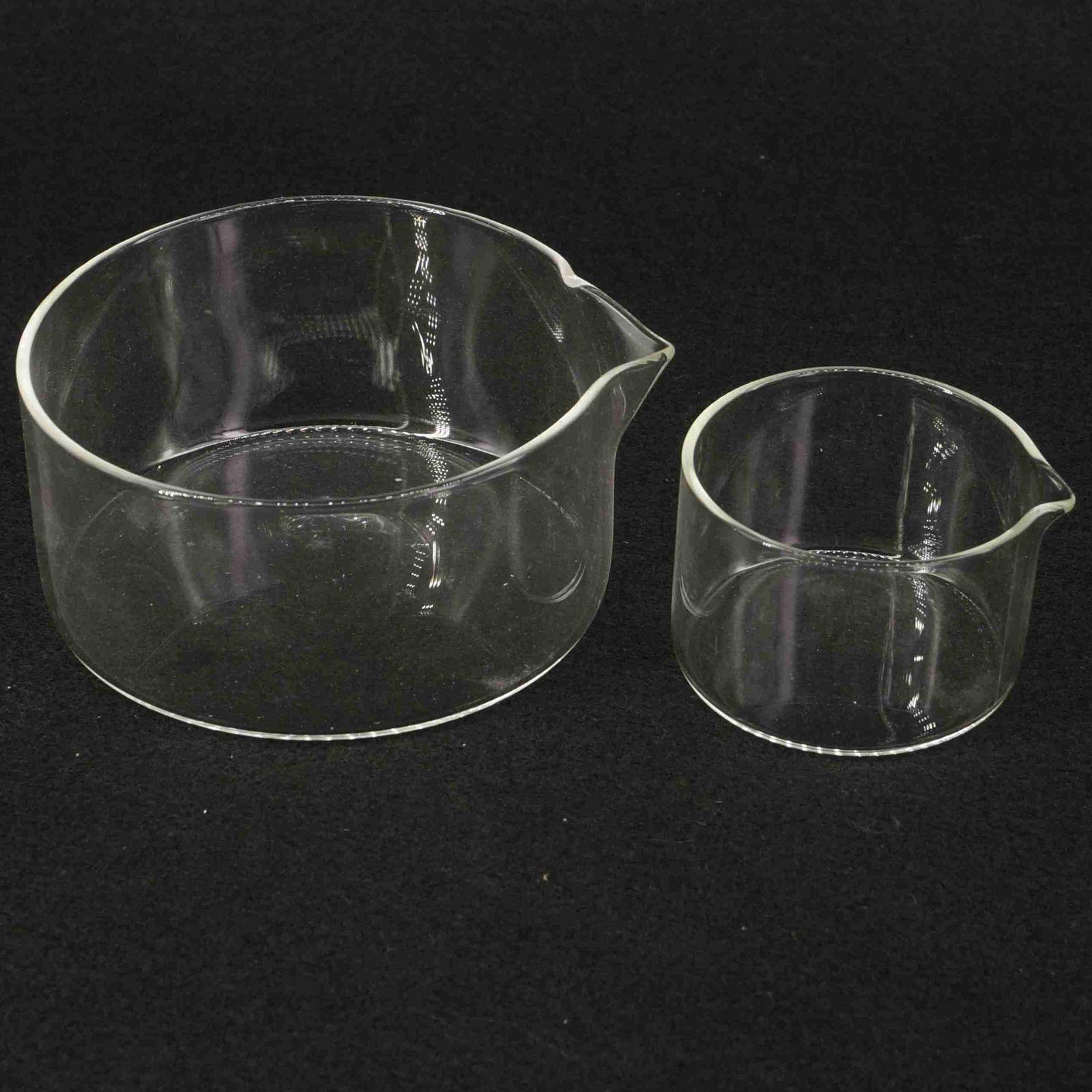 Platos de cristal de laboratorio con boquilla, 60mm, 90mm, 100mm, 125mm, 150mm, 180mm