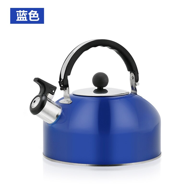 Verdikte Fluitketel Roestvrijstalen 3L Kleurrijke Water Kettle Waterkoker Kookgerei Fluitketel Keuken Benodigdheden EB50SH: Blauw