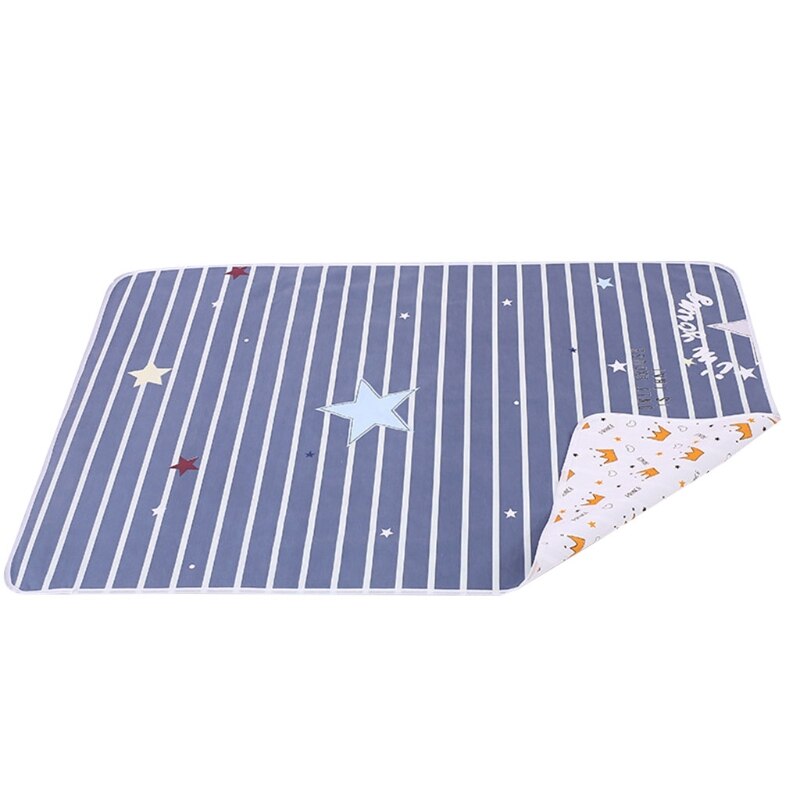 70x50cm Portable Baby Changing Pad Waterproof Reusable Diaper Changing Mat Mattress Infants Floor Play Cushion Mat Boys Girls: Five pointed star