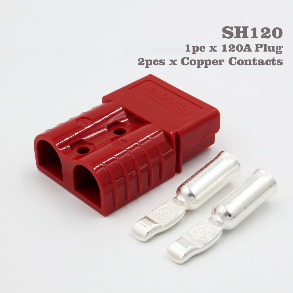 120A 600V Rode Kleur SH120 Plug Connector Dubbele Pole met koperen Contacten voor Zonnepanelen Caravans Batterij