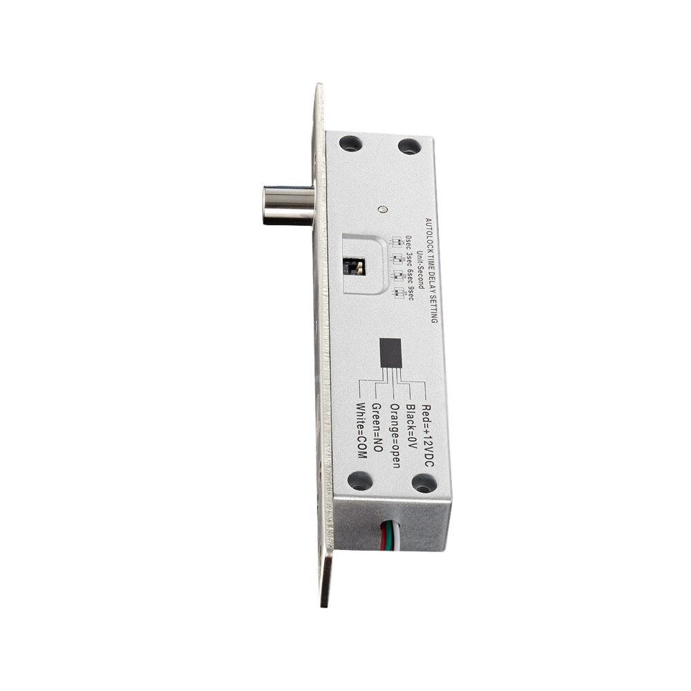 Fechadura elétrica de espiga, para controle de acesso, sistema nc/no cabo, segurança em caso de falha, 5/6 cabos