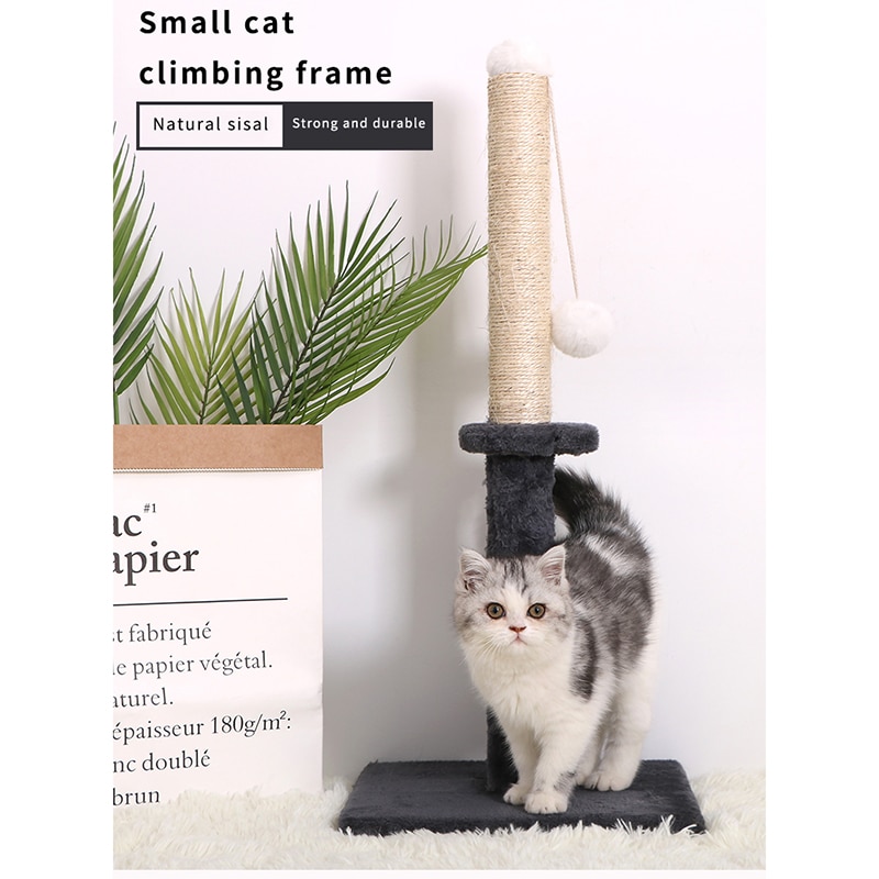 Cat Scratching Post Pet Interactive Toys Cat Climbing Frame for Cat Kitten Sisal Scratch Pole Cat Jumping Scratcher Pet Supplies