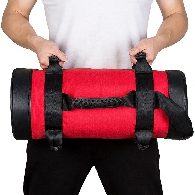 Rød sandsæk fitness vægtløftning sandsæk træningstaske kraftøvelser tung sandsæk uden sand