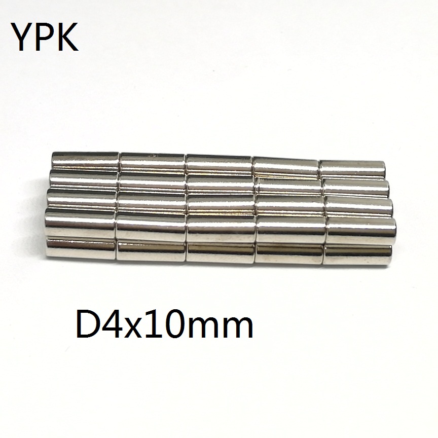10 50 100 pcs / lot NDFEB Magnet 4*10 5*10 6*10 7*10 N35 cylindre Magnets de 4x10 5x10 6x10 7x10 Néodyme Magnétique