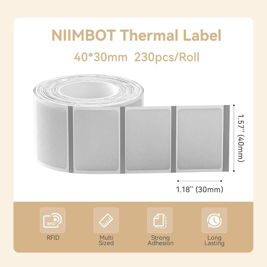 Niimbot B1 Transparent Stickers Label Printer Round/Square Portable Mini Printer Thermal Paper Labels For B21/B3S/B203 Niimbot