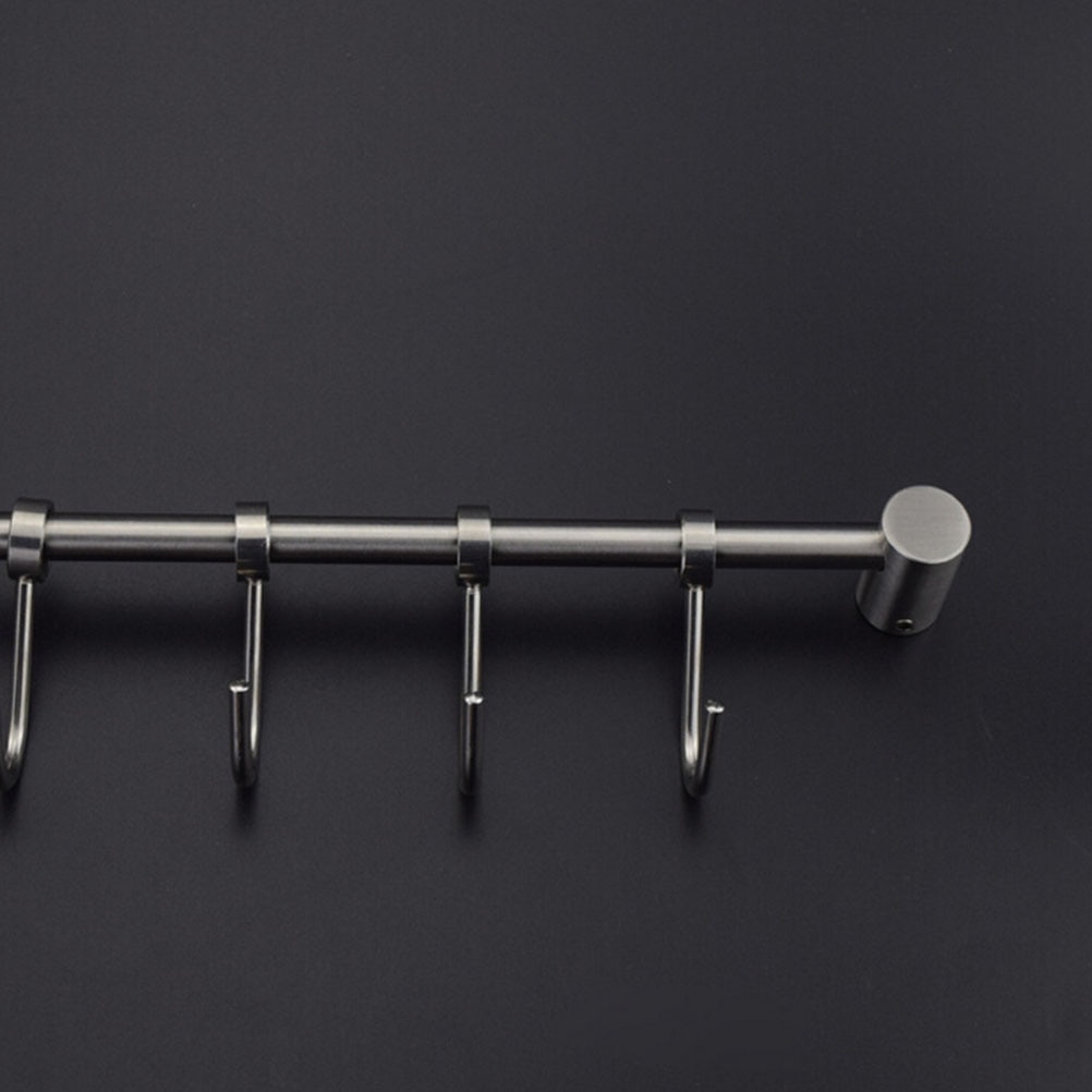 Kökskrokar i rostfritt stål för väggfäste, hängare  (10 krokar)