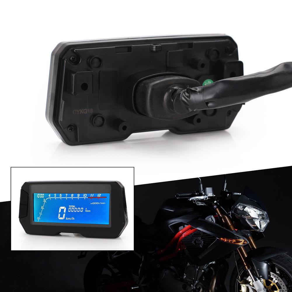 Velocímetro Digital LCD Universal para salpicadero de motocicleta, odómetro, tacómetro para modelo de cilindro 1.2.4