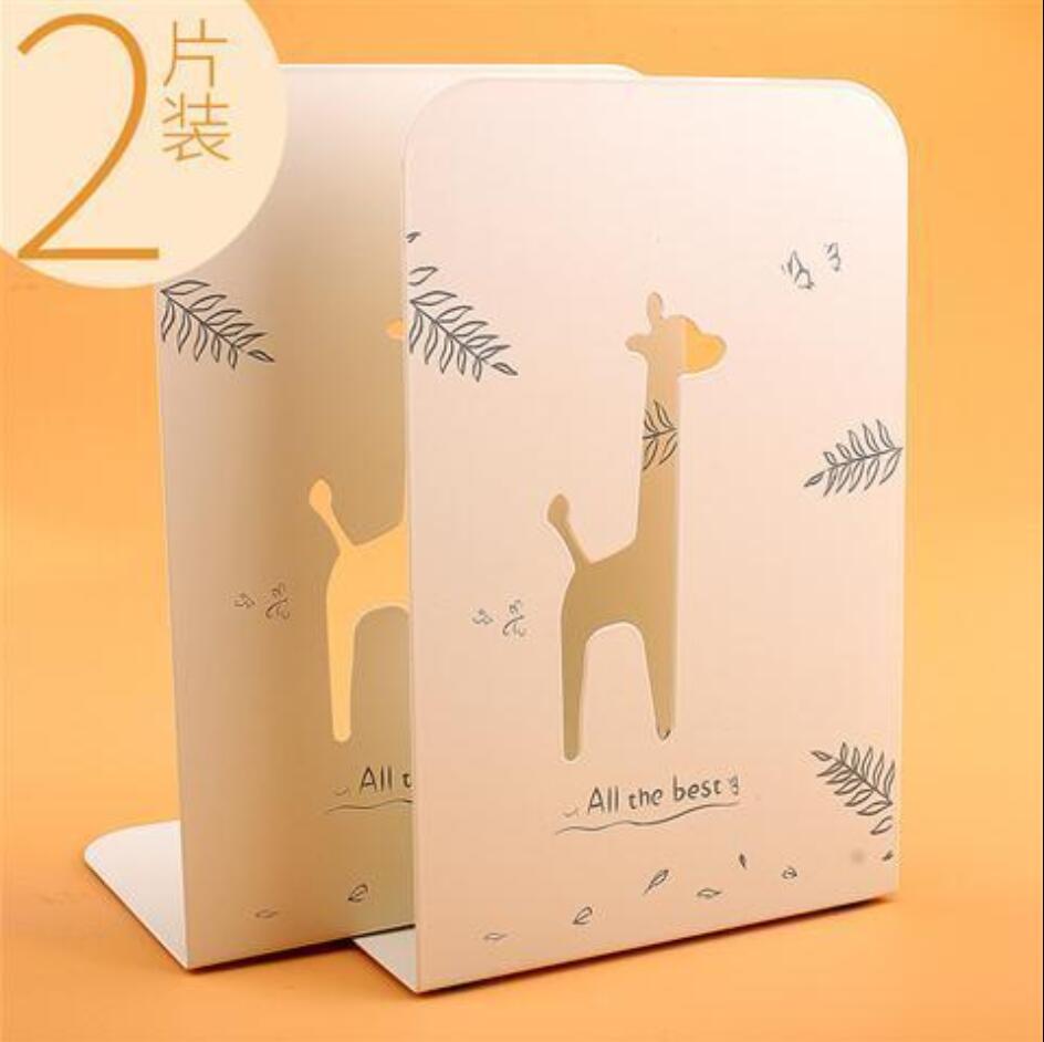 Metal Hollow Cute Bookends L-shaped Desk Organizer Desktop Book Holder School Stationery Office Accessories: 5