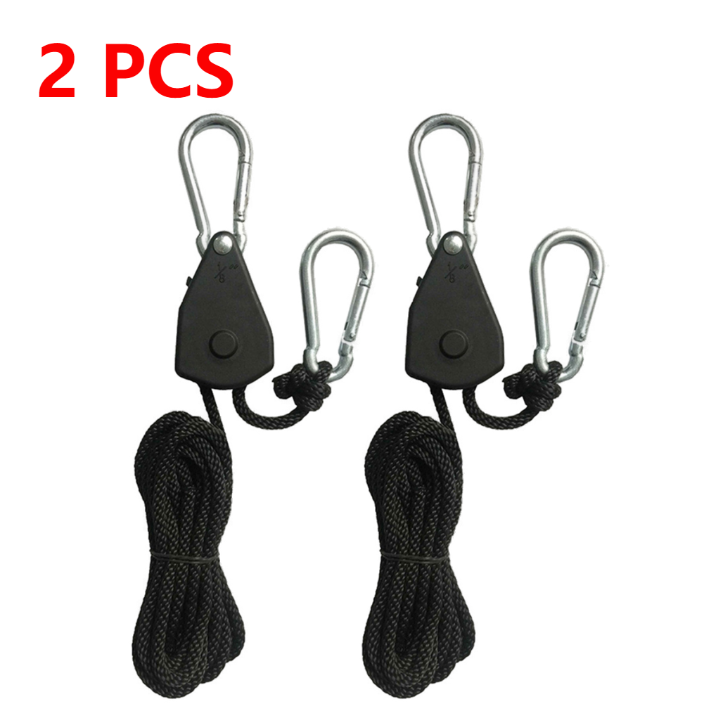 20-2PCS Hanger Pulley Ratchets Kayak Rope Rope Pulley 1/8 Lift Pulley Lock Tie Down Strap 1.6M Sky Curtain Tent for Camping: MULTI