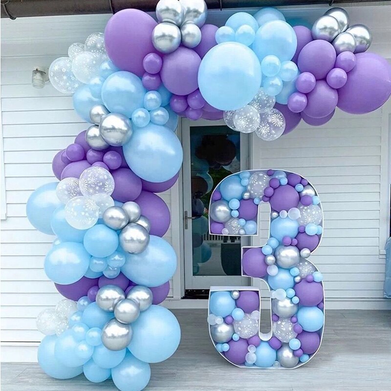 Gør-det-selv 73cm store tal ballon påfyldningsboks ballon stativ fødselsdagsfest dekoration jubilæum baby shower ballon nummer box ramme