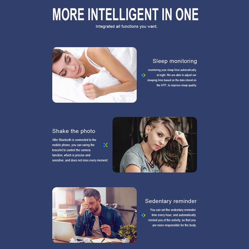 Bluetooth Horloge Gezondheid Tracker 1.3 "Screen Smartwatch Voor Android Ios Hartslag Sleep Monitor Muziek Controle Bericht Remin