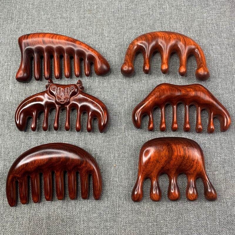 Masajeador de madera para la cabeza, peine de masaje para raspar Meridianos, estimulación de acupresión del cuero cabelludo, reflexología, terapia de relajación muscular corporal