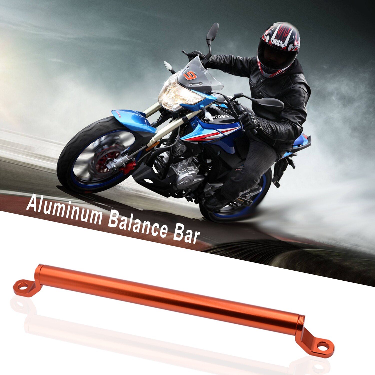 Universal Adjustable Aluminum Alloy Strength Levers Handlebar Balance Cross Bar Motorcycle Handlebar Cross Bar: Orange