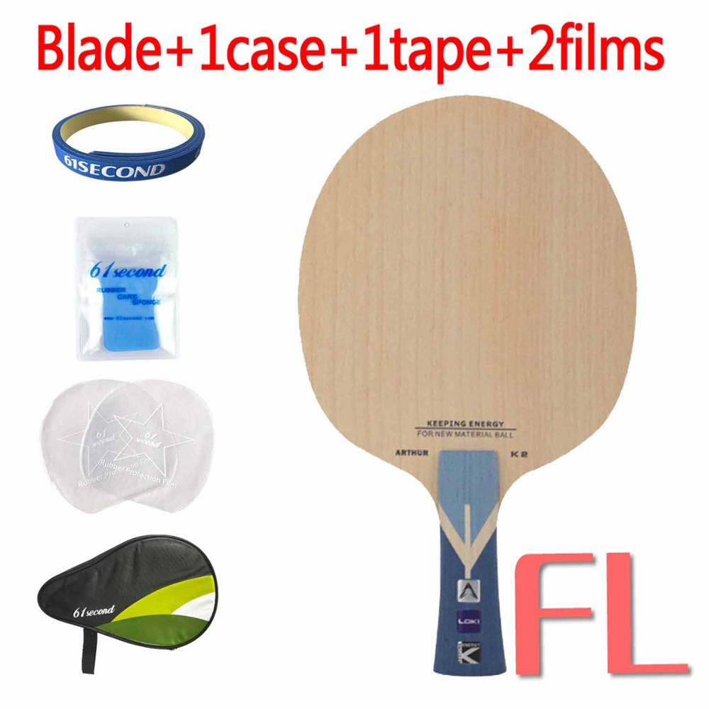 LOKI Arthur K2 Advanced Table Tennis Blade 5 Ply Limba Wood Ping Pong Paddle Fast Attack Table Tennis Racket: FL with HM case