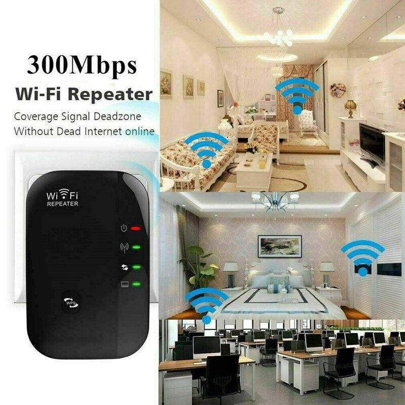 Wireless WiFi Repeater 300Mbps WiFi Signal Amplifier 802.11 Wifi Range Extender Router 2.4G Wifi Extender