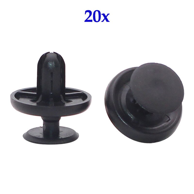 50 stk 7mm plastnagler klips for toyota avensis corolla prius yaris lexus  es300 es350 bilmotor under deksel holder trykstift: 20 stk