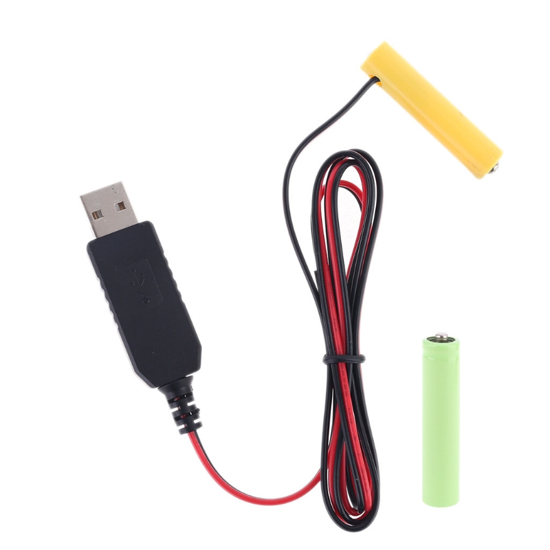 LR03 AAA Battery Eliminator USB Power Supply Cable Replace 1 to 4pcs AAA 1.5V Battery for Electric Toy Flashlight Clock: SZARY