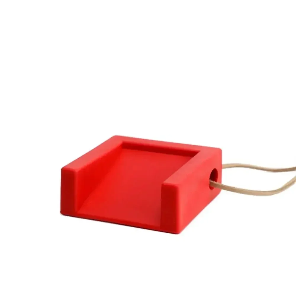 Tope de puerta de silicona , retenedor trasero de puerta de oficina en casa, soporte de suelo oculto anticolisión, protectores de pared, 1 ud.: Rojo