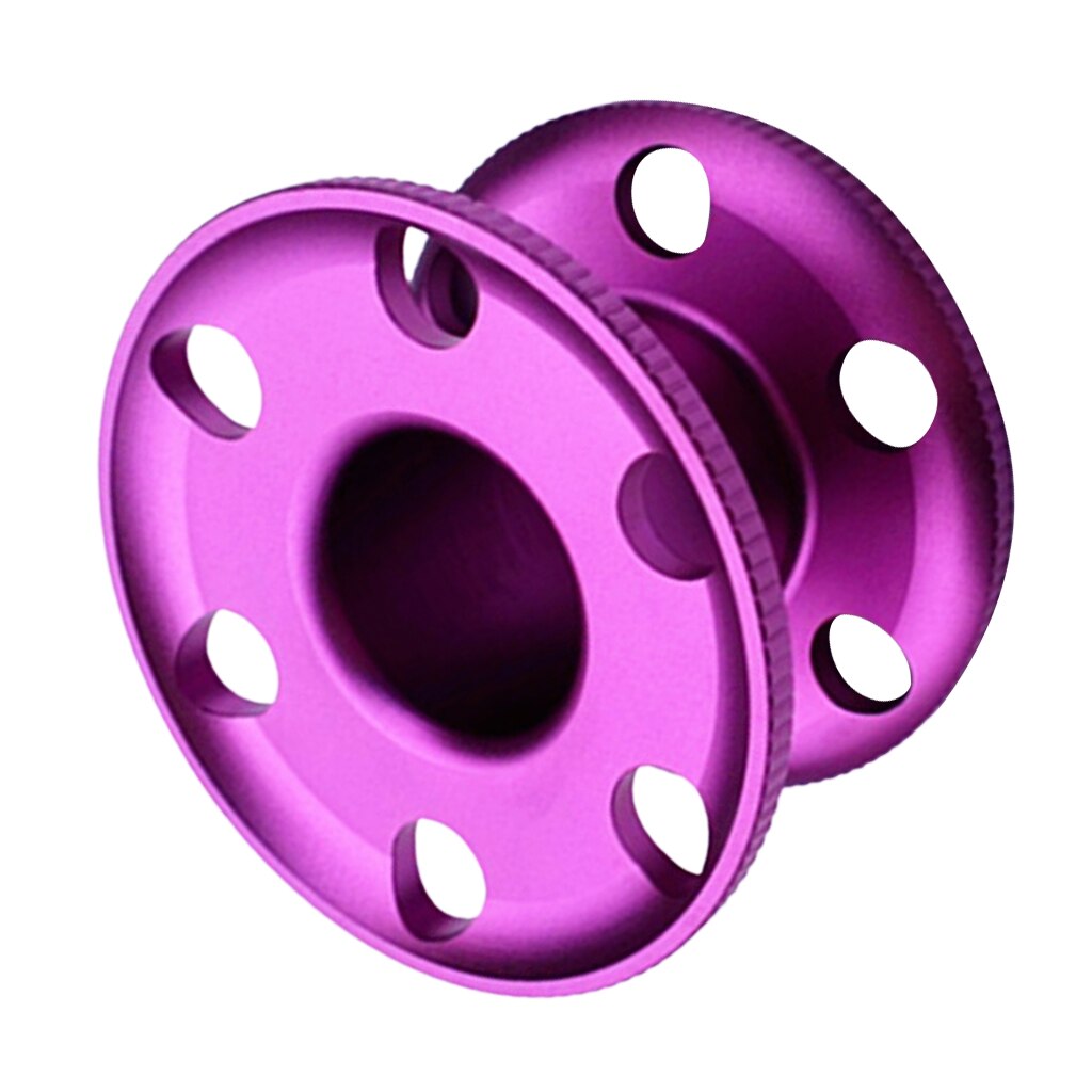 Lightweight, durable aluminum scuba diving finger spool snorkel guide line reel for water sports snorkeling accessories: Purple