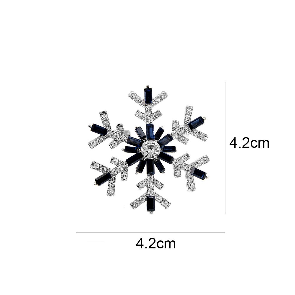 CINDY XIANG broszki z kryształami w kształcie płatków śniegu dla kobiet zima projekt sweter broszka