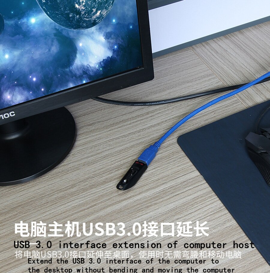 0.3M-5M Hoge Snelheid USB3.0 Verlengsnoer Mannelijke Vrouwelijke Verlengen USB3.0 Kabel Lijn Man-vrouw Usb v3.0 USB3 Kabel Koord Draad