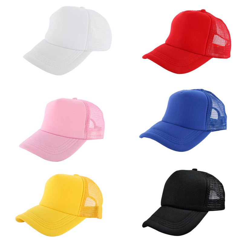 Verstelbare fietsmuts unisex effen sport golfpet trucker mesh unisex aantrekkelijke blanco zomer viziermutsen