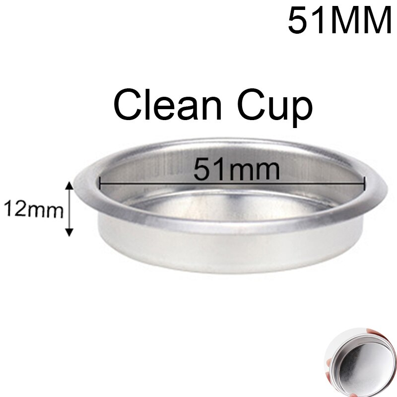 1/2/Schoon Cup Filterhouder 304 Roestvrij Staal Drukloze Koffie Filter 51Mm/58Mm Mand: 51mm Clean Cup