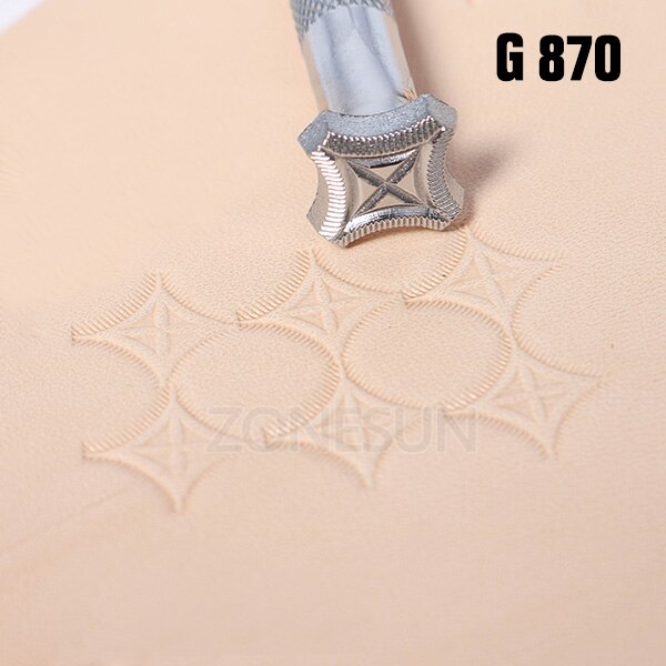 ZONESUN leather embossing kit Carving Printing Tool DIY Manual Leather Craft Stamps Art Pattern Leather Stamping Printing Tools: G870