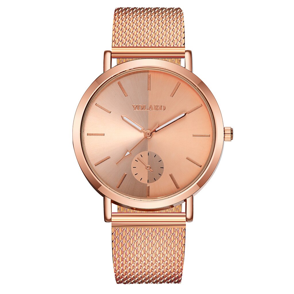 Vrouwen Horloge Ultra-dunne klassieke Quartz horloge Gouden horloge Casual Quartz Siliconen band Horloge Analoog Horloge Armband horloge YE1