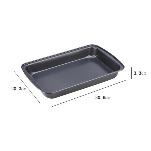 Rectangular Pan Jelly Roll Non stick Baking Pan Cookies Sheet Carbon Steel Cake Roll Metal Bakeware Biscuit Bread Loaf Pans: S