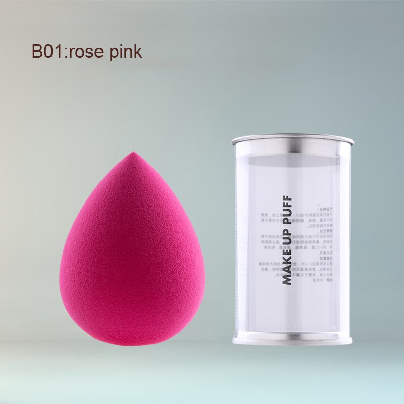 Coussin en forme de gourde, en forme de goutte d'oeuf, éponge, coussin de maquillage en forme d'oeuf, en boîte: B01 ROSE PINK