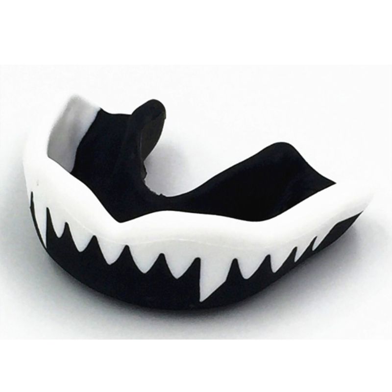 Volwassen Kids Sport Mond Guard Dubbele Gekleurde Tanden Gedrukt Mouldable Gum Shield EVA voor worstelen basketbal MMA voetbal boksen