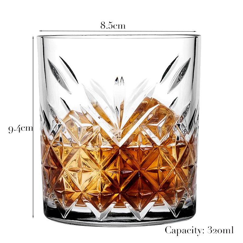 Vasos de whisky de 1 Uds., vasos de rocas antiguas, cristalería para cóctel escocés, Bourbon, Gin, Voldka, Brandy: Castaño