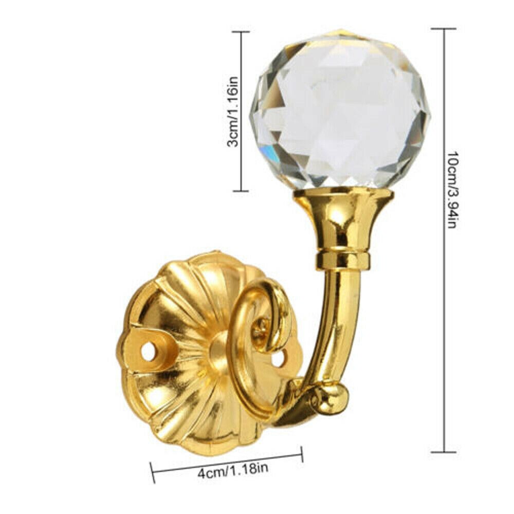 2 Stuks Grote Metalen Kristalglas Gordijn Holdback Muur Tie Terug Haken Hanger Houder Gordijn Staven Accessoires