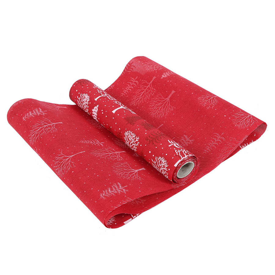 Table Runner Household Table Cover for Restaurant Party Living Room Kitchen: A red Christmas tree