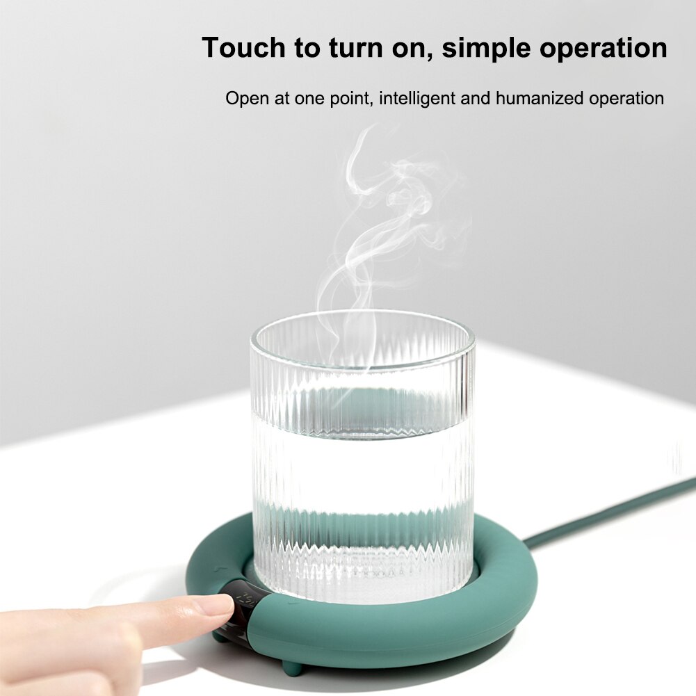Mini Heating Coasters USB Charging Warmer LED Display Fast Heater 5 Levels Adjustment Constant Temperature Cup Warmer Mug Mat