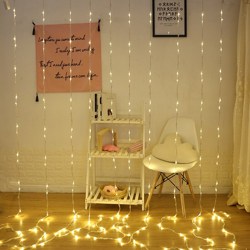 3X2/3X3M LED iciclel curtain light string waterfall meteor shower Christmas wedding fairy lights decoration atmosphere
