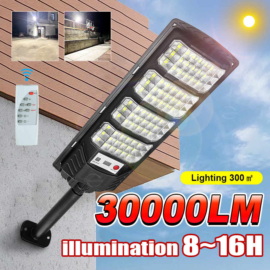 Lámparas solares al aire libre de 30000LM Sensor IR y siempre enciende para 20 h Sunlight Solar Spotlights impermeable Lámpara solar externa