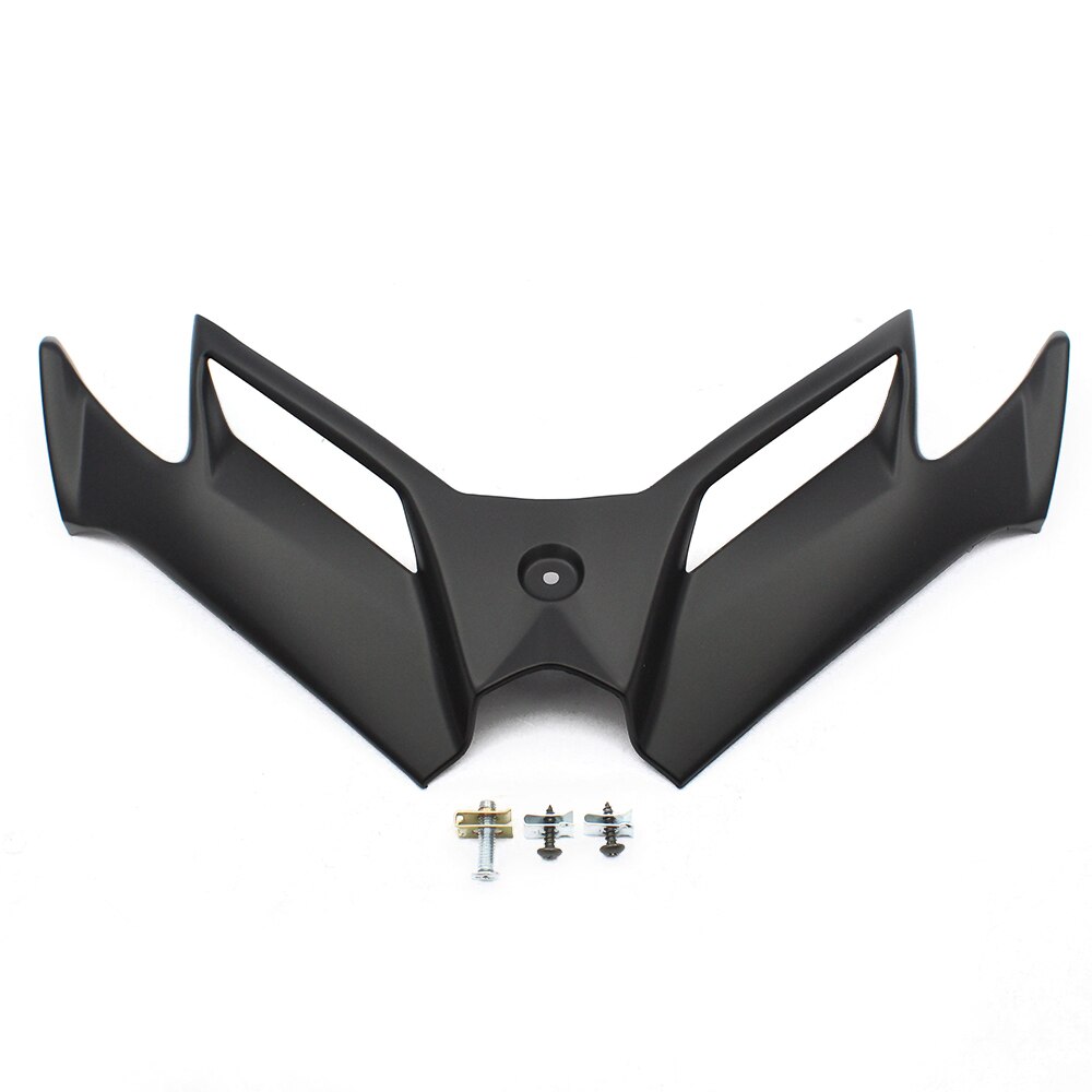 Motorcycle Front Aerodynamics Winglet Fairing For Kawasaki Ninja 250 300 Look ABS Plastic: Matte Black