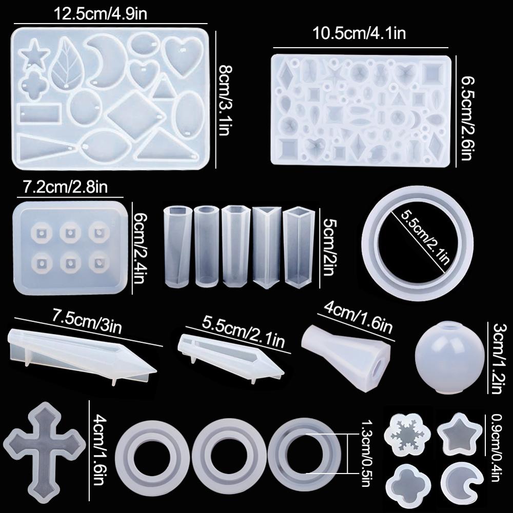 Silikone smykker epoxy harpiks støbeforme værktøjer sæt til gør-det-selv smykker vedhæng halskæde nøglering armbånd håndværk