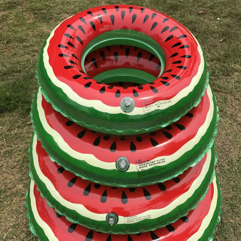 Sicher Wassermelone Aufblasbare Schwimmen Ring Float Pool Schwimmen Kreis Runden Strand Spielzeug U90B