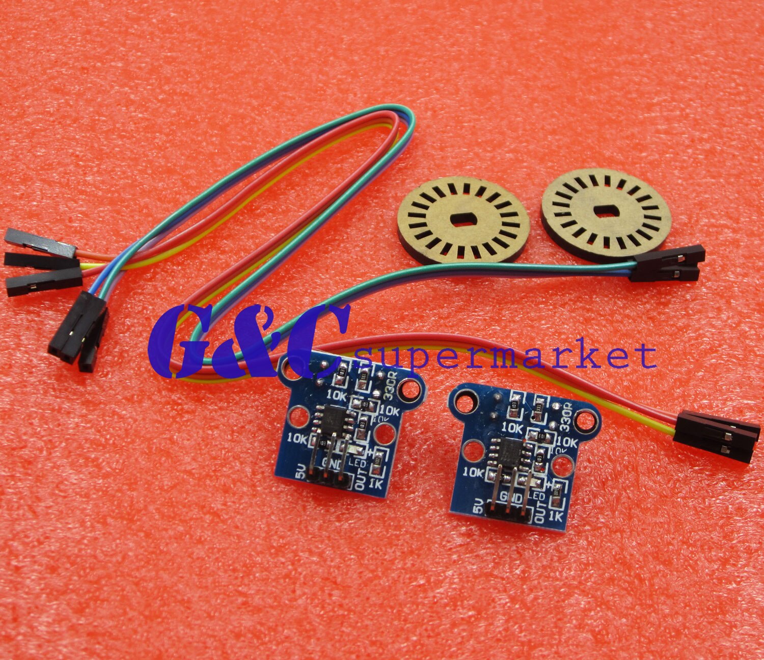 HC-020K Doppel Geschwindigkeit Messung Sensor Modul + Photoelektrische Encoder Bausatz