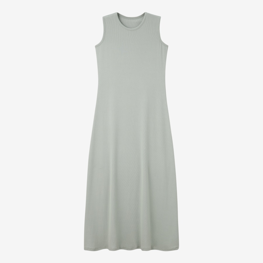 AS 2025, sommerliche, gerippte, geschlossene Wickeltops + Aline-Kleid mit hohem Stretch-Matching-Sets