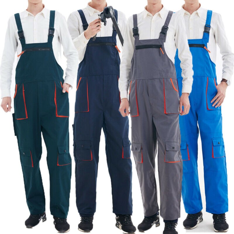 Men Women Bib Overalls Work Clothing Protective Coverall Repairman Strap Jumpsuits Work Uniforms Sleeveless Coveralls